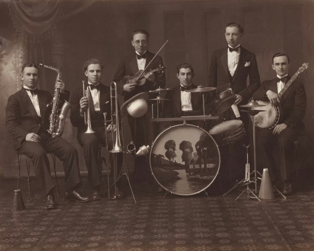 Original Jazz band portrait from the 1920s