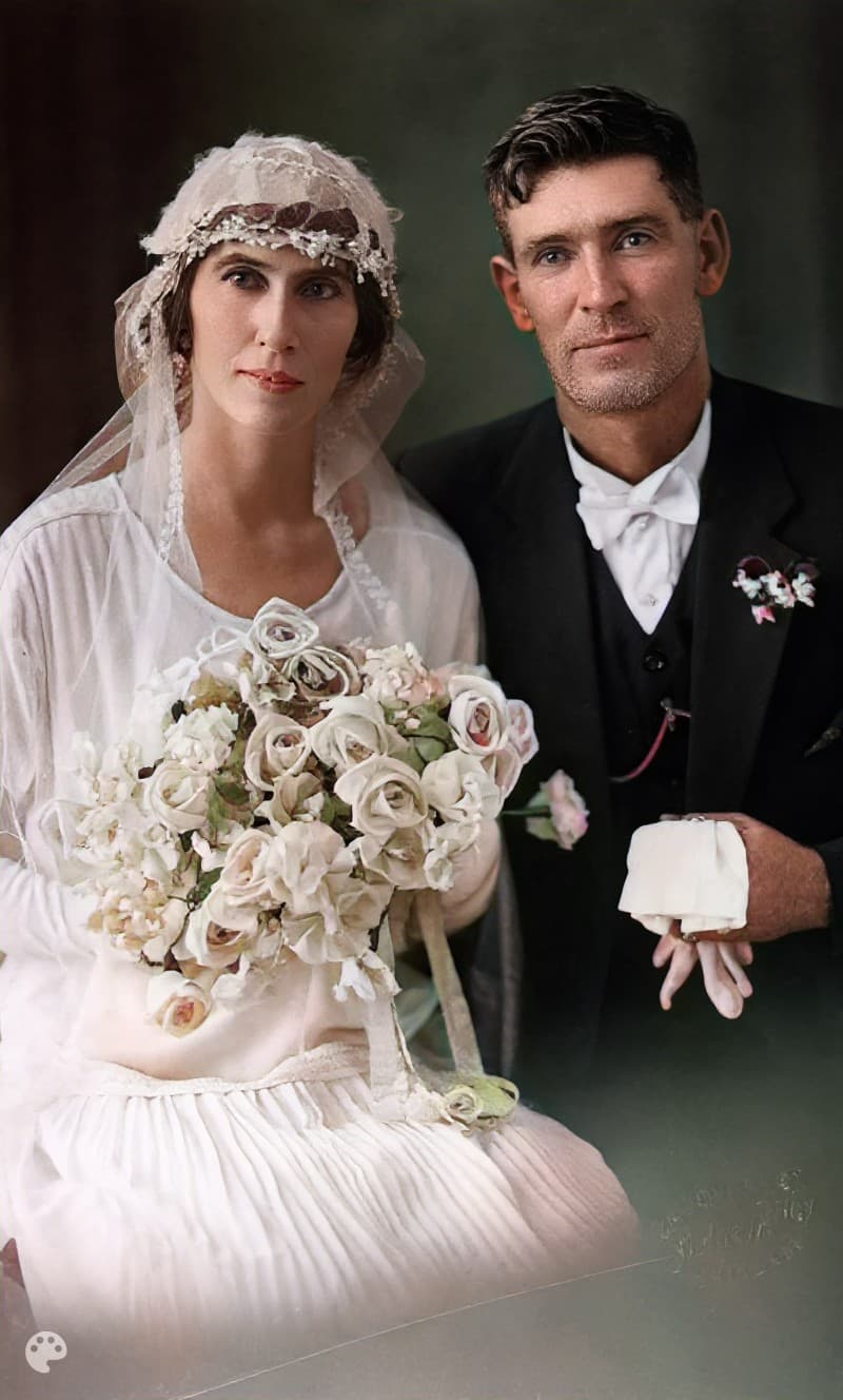 Colorized Historic cityscape downtown